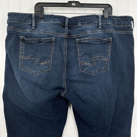 Silver Jeans Womens 24W Elyse Slim Boot Cut Relaxed Blue Denim CowboyWestern EUC - Picture 5 of 14